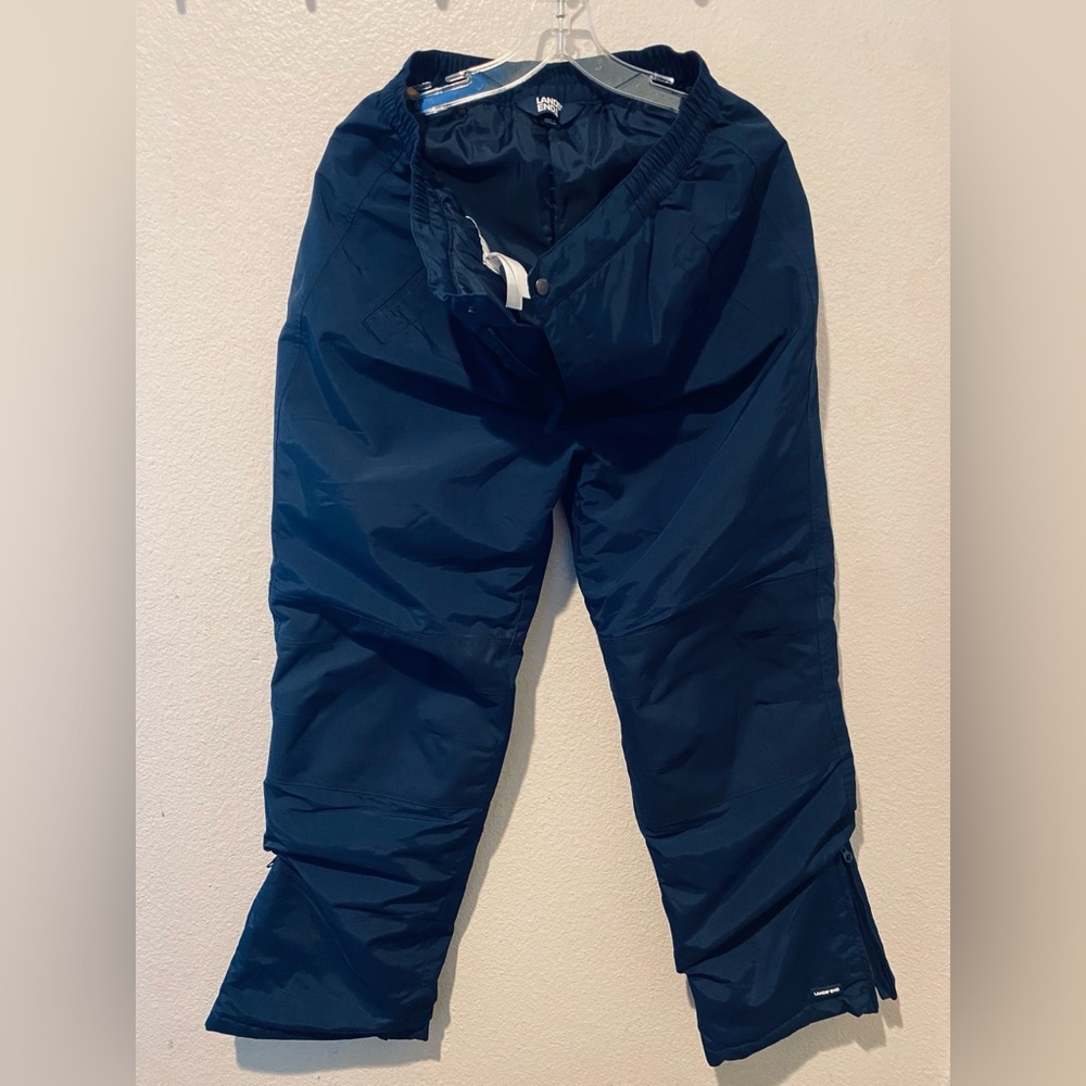 Lands' End Navy Blue Winter Snow Pants Insulated kids/ Adults - Picture 9 of 13